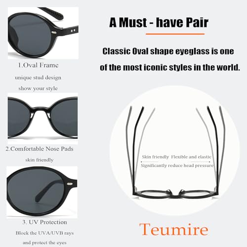 Retro Oval Sunglasses for Women Men Ultralight Small Round Black Sun Glasses 90s Sunnies UV 400 Shades3