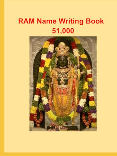 Ram Name Writing Book: 51,000