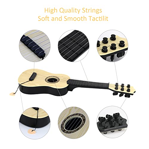 Qdh JT0001 Kids Toy Guitar 6 String,17 Inch Guitar Baby Kids Cute Guitar Rhyme Developmental Musical Instrument Educational Toy thumb #3