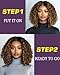 FASHION IDOL Short Curly Human Hair Bob Lace Wig Precut Preplucked Glueless Mid Part Wear to Go Wig 200% Density Upgraded Invisible Secret Glueless Ready to Wear Wigs