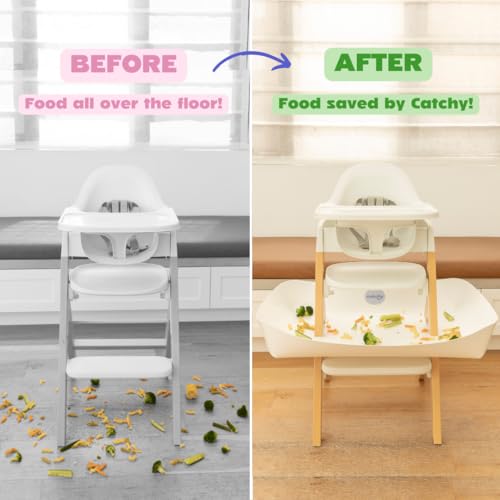 Image of CATCHY - Food Catcher - Compatible with Mockingbird High Chair + 12 Other High Chairs - Highchair Sold Separately - Baby & Toddler Food & Mess Catcher - Under High Chair Accessory | High Chair Food Catcher - High Chair Sold Separately - Baby & Toddler Food & Mess Catcher - Under High Chair Accessory