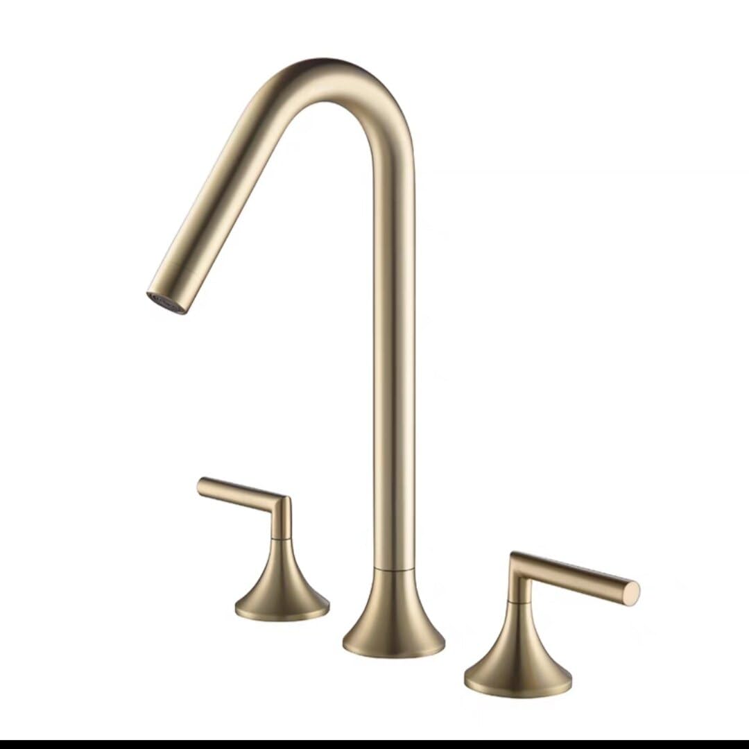 Robinet de lavabo mélangeur haut en laiton avec raccordement eau chaude froide