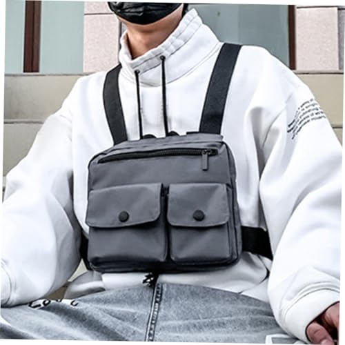 Bolso de pecho para hombre de nylon multifunción con protección electrónica 2