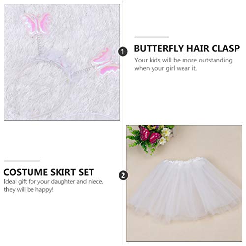 SOIMISS 1 Conjunto/ 4 Peças de de Princesa de Fada para Meninas Desempenho Terno Tutu Saia para Cria