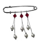 Remonte curricán novia – brilla – rojo y blanco. Joyas de matrimonio, compuesto por redonda perla 6 minutos y Toupie 6 mm de cristal de Swarovski. Altura de los hilos 4,5 cm, tamaño alfiler, longitud: 5.5 cm x altura: 1 cm. Creación artesanal.