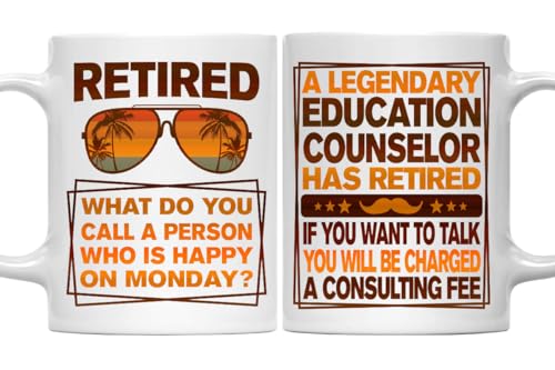 Retired Education Counselor Coffee Mug, Legendary Education Counselor Gift