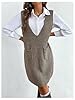 MakeMeChic Women's Casual Sweater Dress V Neck Sle... #4