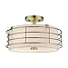 Livex Lighting 55118-01 Blanchard Three Light Semi-Flush Mount Ceiling Light Brass