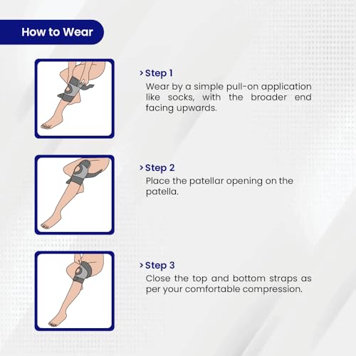 Image of 1MG Tata Knee Support Sportif(Neoprene) with Patellar Opening and Strechable Fabric,For Post Surgery, Post Sports Injury, Provides support to Week knees,Large Size (Large)
