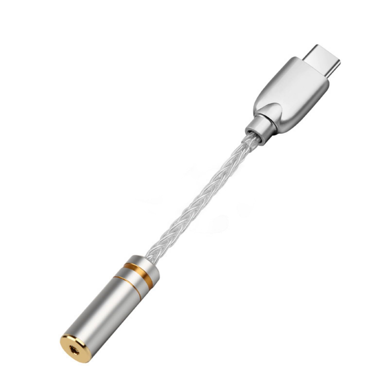 Adattatore audio da USB C a 3,5 mm/2,5 mm/4,4 mm Tipo C per cuffie stereo Dongle cavo amplificatori per cuffie per telefono