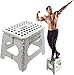 Escabeau pliant très solide - Hauteur de 11 po - Peut contenir jusqu'à 300 lb - Le tabouret pliable léger est suffisamment robuste pour soutenir les adultes et suffisamment sûr pour les enfants.