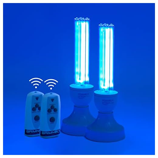 BAIMNOCM UV Light Sanitizer, UVC Germicidal Lamp with E26 Base and Remote Control, UV Disinfection Light Bulb 25 Watts for Basement/Bedroom/Kitchen (Ozone+Ozone Free)