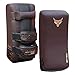Mytra Fusion Muay Thai Pads with Real Leather and Faux Leather Combination MMA Thai Pads Curved Kickboxing Pads for Training, Boxing, Combat Sports and Martial Arts X 1 Unit Single (Brown)
