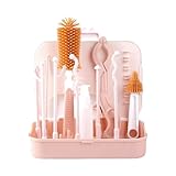 Avec son aspect élégant, cet ensemble de brosses pour biberons sert non seulement d'outil fonctionnel mais ajoute également une touche de charme à vos accessoires de cuisine