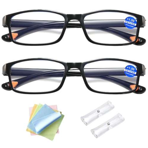 Nuaiute 2Pcs Noblu Presbyopic Auto Anti Light Glasses As Seen On Tv Intelligent Dual Focus Automatic Reading Anti Nublu Autofocus Smart Zoom No Blue Vision Presbyopia For Women And Men Noblu-Glasses