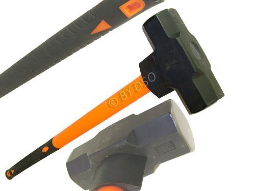 Heavy Duty 14Lb Sledge Hammer with Fibre Shaft and Rubber Handle HM092