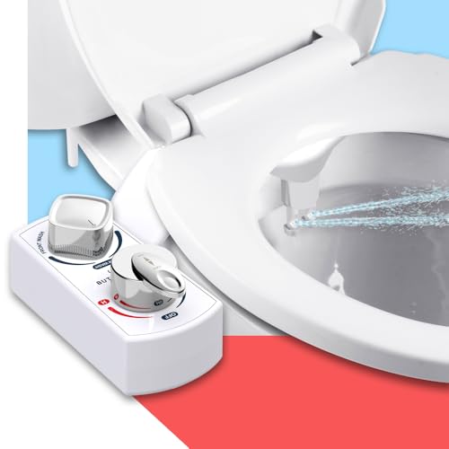 BUTT BUDDY Spa - Bidet Toilet Seat Attachment & Fresh Water Sprayer (Cool & Warm Temperature Control | Easy Setup Universal Fit Non-Electric | Dual-Nozzle Cleaning Adjustable Pressure Female Wash)
