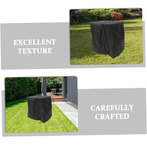 Funda para bomba de piscina de tela Oxford negra 72x66x62 cm miniatura 3