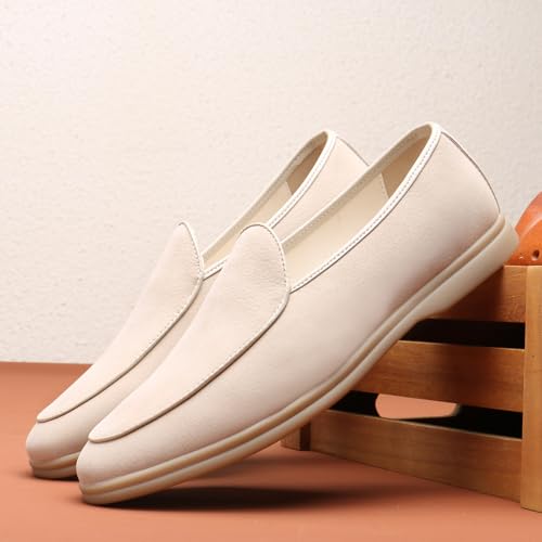 Men's Fashion Suede Leather Slip On Penny Loafers Casual Driving Shoes Moccasins Dress Shoes Comfortable Round Toe Breathable Formal Shoes for Prom Wedding Business3