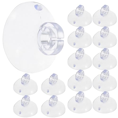 Alipis 200pcs Mini Christmas Suction Cups - Small Holiday Light String Hooks Holders - Clear Rope Light Window Glass Suction Cup Clips - Xmas Decorations