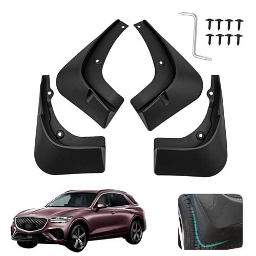 Image of Custom Fit for Mud Flaps Genesis GV70 2021-2023 2024 2025(Not Fit Electrified GV70) Mud Splash Guard Front and Rear 4-PC Set