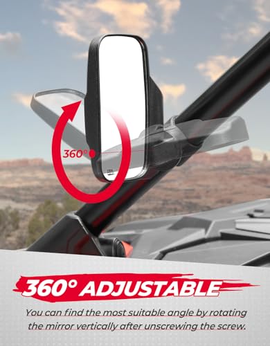 Rétroviseurs UTV anti-vibrations pour éliminer les angles morts - 3