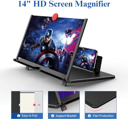Lupa de pantalla para películas en el camping y proyector portátil 3D de videos para móvil 3