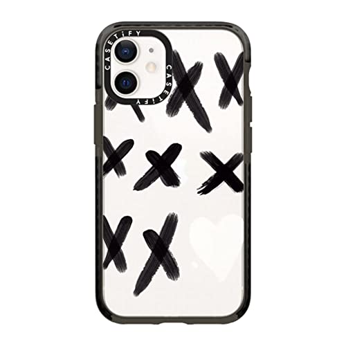 CASETiFY �C���p�N�g�P�[�X iPhone 12 Mini - XO Kisses - �N���A �u���b�N