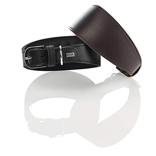 HUNTER SUPER SOFT Windhundhalsband, Leder, gepolstert, 37 (XS-S), dunkelbraun