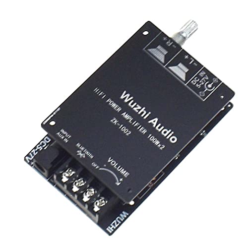 Carte stéréo HiFi 100WX2 BT 5.0 ZK-1002 avec double canal de forte puissance