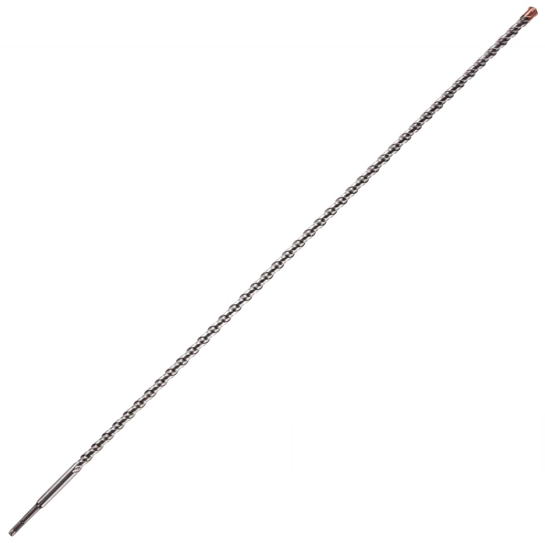 14mm x 1000mm Long SDS Plus High Performance Hammer Drill Bits, Professional Tungsten Carbide Cross Tipped Masonry Drill Bit For Brick, Concrete, Stone, Granite. 14mm SDS Drill Bit x 1 Metre Long
