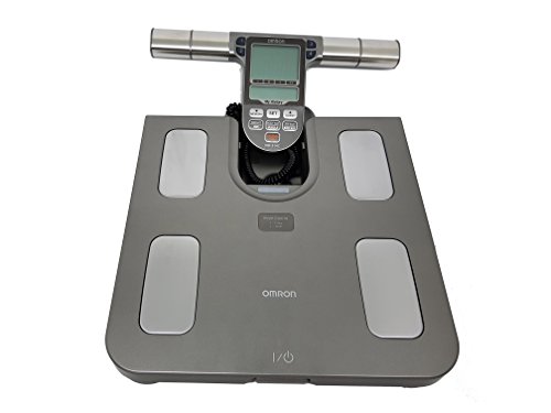 Balança de Controle Corporal Corpo Inteiro Omron HBF-514C até 150 kg Preto e Prata