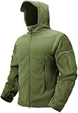 TACVASEN Men's Tactical Fleece Jacket (US 2XL,Army Green)