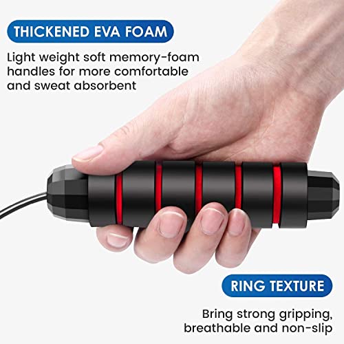 Yctengyi Skipping Rope With Ball Bearings Rapid Speed Adjustable Jump Rope Cable And 6” Memory Foam Handles Ideal For Aerobic Exercise Like Speed Training, Extreme Jumping, Endurance Training And Gym (2 Pack) #TOP3