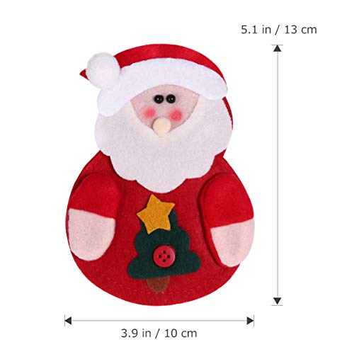 TINKSKY Kitchen Suit Porta-prata, bolsos, faca de garfo, boneco de neve, Papai Noel, alce, decoração
