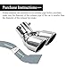 FAIZJUNBEN 3 inch exhaust tip, universal stainless steel exhaust tailpipe dual tailpipe slant for most cars