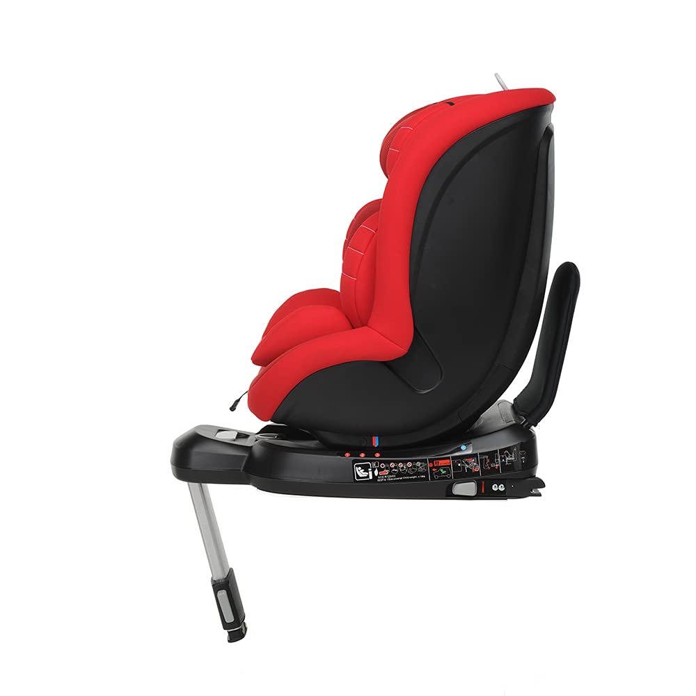 Foppapedretti Logik I-Size fotelik samochodowy obracany i przechylany o 360°, dla dzieci w wieku od 40 do 105 cm (0-18 kg), czerwony