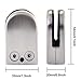 iKKEGOL Pack of 4 Stainless Steel Round 304 Glass Clip Clamp Bracket Holder Flat Surface for Window Balustrade 6-8mm