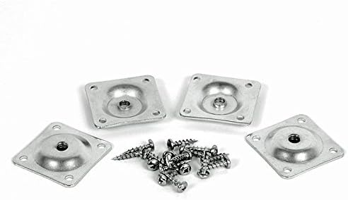 Leg Daddy 5/16" T-Plate Sofa Leg Attachment Plates, Set of 4