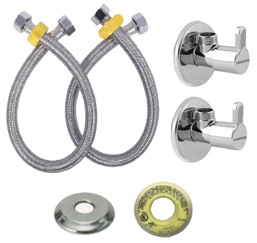 JAGGER (MARK) Connection hose pipe with angle valve Flange and Teflon tape, connection pipe for geyser wash basin bathroom toilet with angle valve SET OF 2 (2) ANGLE VALVE WITH CONNECTION PIPE (2) (MARK) (B08S465456) Amazon Price History, Amazon Price Tracker