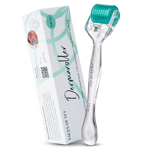 FACES OF FEY Derma Roller - 192 ECHTE NADELN- professionelles...