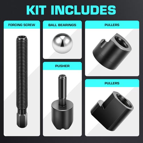 Image of DNA Motoring Dual Wheel Separator Tool Kit, One-Piece Pusher Wheel Hub Removal Tool with 11 Threads, Fits Most Truck, Bus, Van or Trailer That Has Dual Steel Wheels, TOOLS-00604