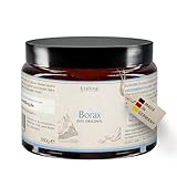 Waldkraft Borax - 99,9% Reinheit (Natriumtetraborat) | Lebensmittelqualität | Optimale Löslichkeit | Nachhaltig verpackt in Braunglastiegel | Exklusiv bei Waldkraft | 380 g reines Borax-Pulver (380g)