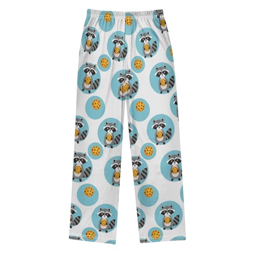 J JOYSAY Raccoon Cookies Dots Pajamas Pants Soft Long Pajama Bottoms Lounge Sleep Pants Size S-XL2