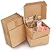 Kurtzy Scatole Regalo Cartone Marroni Kraft (10pz) - Scatola Cartone con Coperchio 12 x 12 x 5 cm - Scatoline Portaconfetti e Scatole Bomboniere Facile Assemblaggio per Feste, Compleanni, Matrimonio