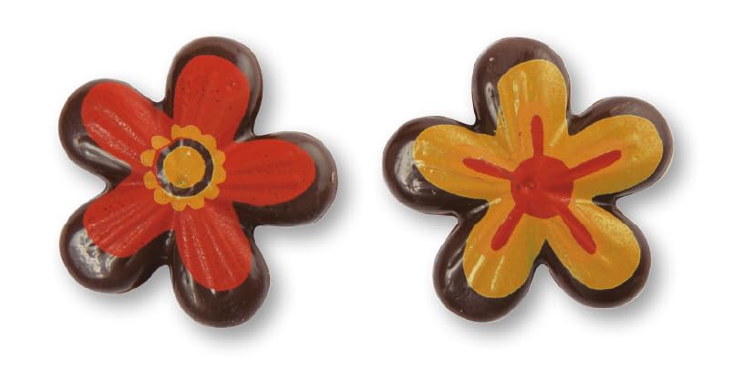 Chocolate flor de pascua rojo 27x27mm 96 unidades surtido