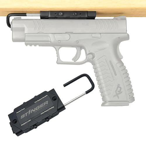 Stinger U2 Gun Magnet Mount, Magnetic Gun Mount Holster with Inner Barrel Support, Gun Magnets for Car, Truck, Safe, Desk, Wall, Pistol Rack with a Pocket Clip