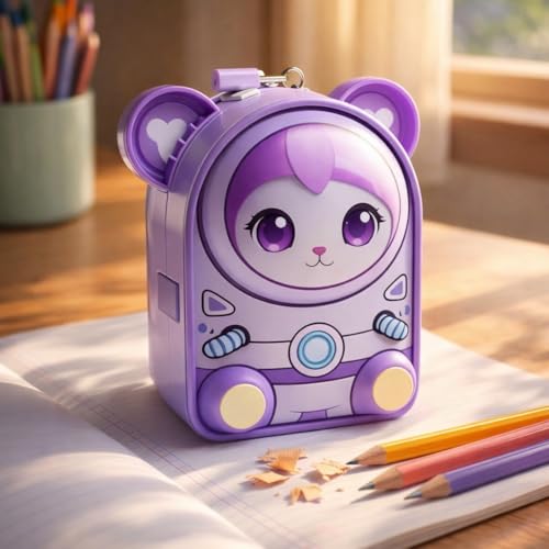 Image of Sajani Cute Cartoon Creative Portable Piggy Bank, Money Saving Box with Combination Lock, Mini Coin Bank Gifts for Boys and Girls, Best Return Gifts for Kids (Pack of 1) (Bear - Purple)