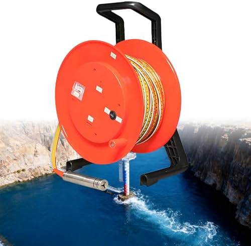 Groundwater Level Gauge - 100m Borehole Depth Meter with Stainless Steel Probe, Accurate Well Water Measurement Tool for Water Well Repair and Monitoring