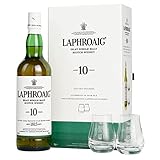 Laphroaig 10 Jahre + 2 Gläser | Islay Single Malt Scotch Whisky | mit...